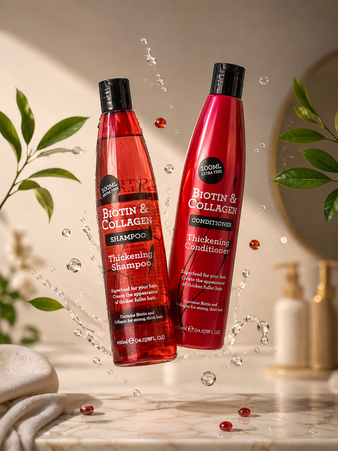 Collagen and Biotin Shampoo + Conditioner Duo